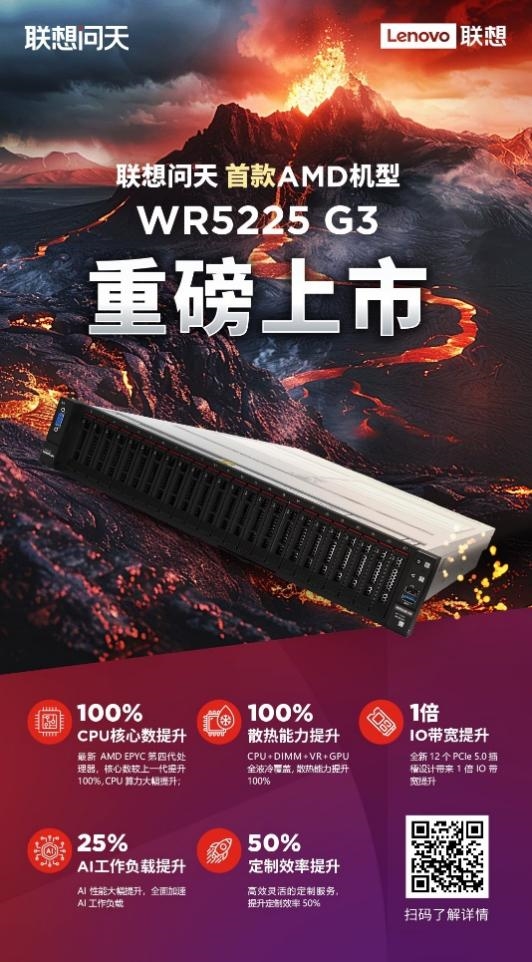 联想首款AMD问天服务器上市！128核霄龙、160个PCle 5.0通道 联想 AMD问天服务器 第1张
