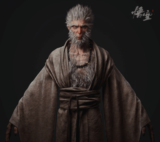 《黑神话：悟空》早期角色建模欣赏：不白、老猴子等亮相 黑神话：悟空 角色建模 第5张