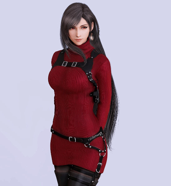 给蒂法穿上其他女角色衣服：淡妆浓抹总相宜 蒂法 第7张