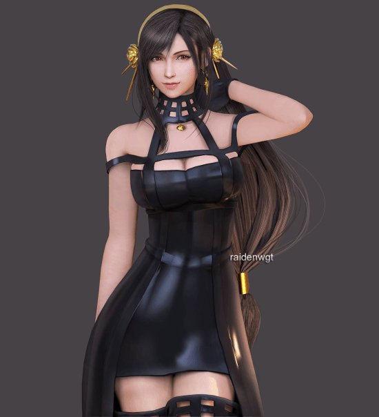 给蒂法穿上其他女角色衣服：淡妆浓抹总相宜 蒂法 第8张