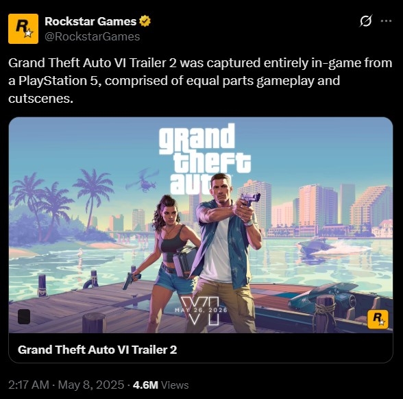 《GTA 6》预告片画面由PS5生成 GTA 6 第2张 《GTA 6》预告片画面由PS5生成 GTA 6 第2张