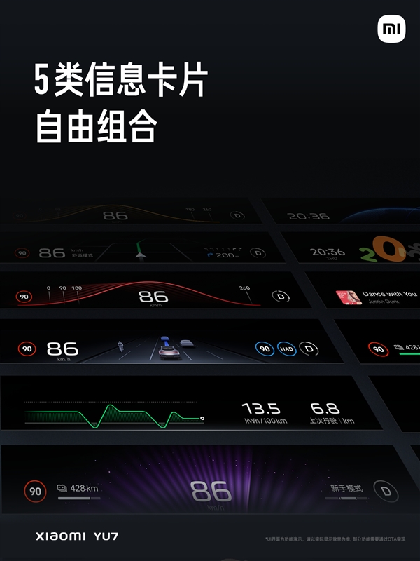 小米揭秘YU7行业首创天际屏全景显示:三块Mini LED投影 小米YU7 天际屏 第2张 小米揭秘YU7行业首创天际屏全景显示:三块Mini LED投影 小米YU7 天际屏 第2张