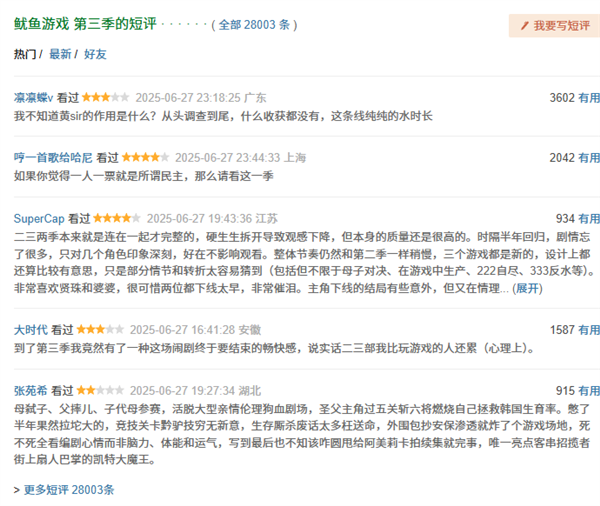 《鱿鱼游戏》第三季豆瓣仅6.4分 网友:看完想把男主角打一顿 鱿鱼游戏 第2张 《鱿鱼游戏》第三季豆瓣仅6.4分 网友:看完想把男主角打一顿 鱿鱼游戏 第2张