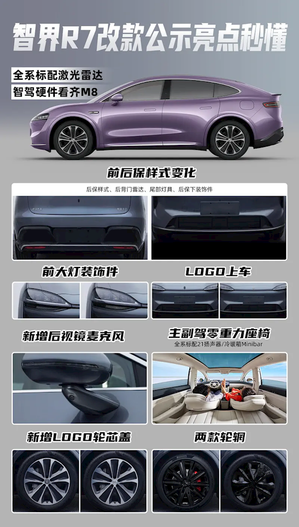 Logo上车 新款智界R7申报图公布:备受吐槽的一个设计终于改了 智界R7 第8张 Logo上车 新款智界R7申报图公布:备受吐槽的一个设计终于改了 智界R7 第8张