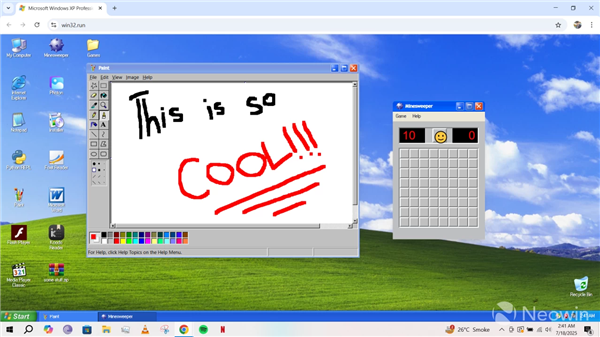只需打开网页：完美怀旧体验Windows XP！扫雷、画图都不在话下 打开网页体验Windows XP 第1张