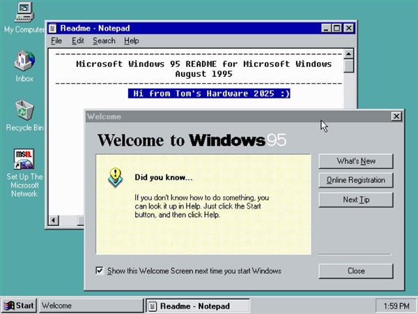 30年前的今天:Windows 95正式发布!首日就卖了7.2亿美元 Windows 95 第3张 30年前的今天:Windows 95正式发布!首日就卖了7.2亿美元 Windows 95 第3张