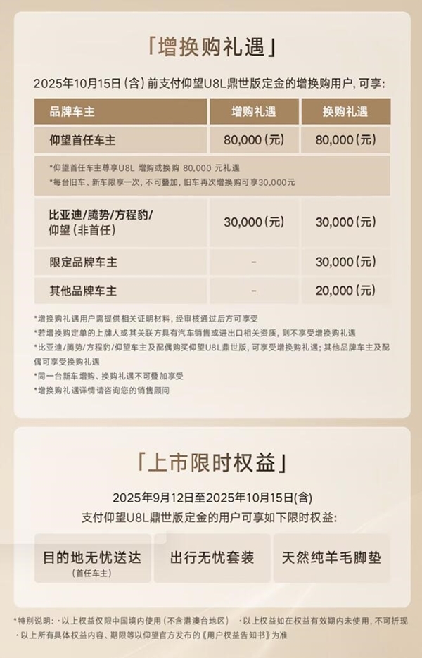 128万起!国产行政级全尺寸豪华SUV仰望U8L鼎世版上市 仰望U8L鼎世版 第3张 128万起!国产行政级全尺寸豪华SUV仰望U8L鼎世版上市 仰望U8L鼎世版 第3张