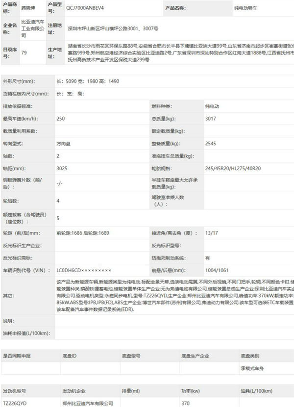 3米轴距大轿跑!腾势Z9S纯电申报:提供高低功率两版本 腾势Z9S纯电 第7张 3米轴距大轿跑!腾势Z9S纯电申报:提供高低功率两版本 腾势Z9S纯电 第7张