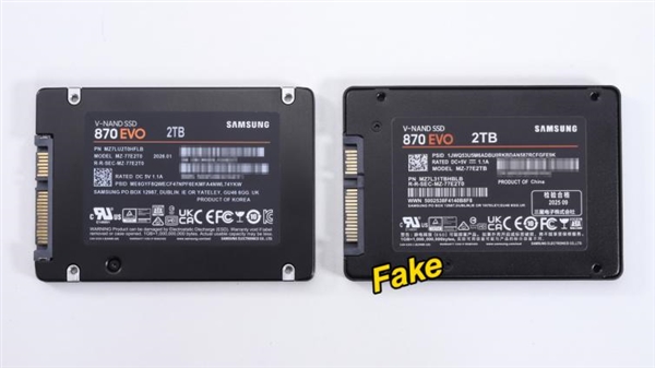 三星870 EVO写入120GB就报废!拆开才发现是假货:Windows都被骗了 EVO写入120GB就报废 第8张 三星870 EVO写入120GB就报废!拆开才发现是假货:Windows都被骗了 EVO写入120GB就报废 第8张