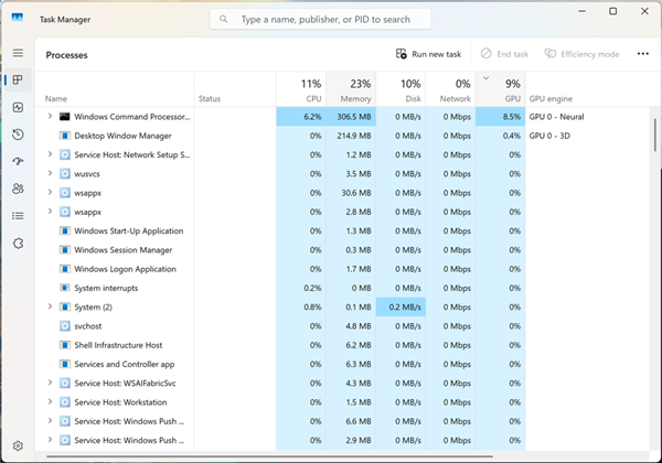 Windows 11任务管理器大升级！硬件监控功能更强大 11任务管理器 第1张