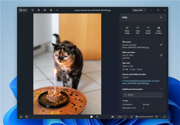 Windows 11照片应用大更新!大幅瘦身不臃肿:速度提升近一倍 11照片应用 第3张 Windows 11照片应用大更新!大幅瘦身不臃肿:速度提升近一倍 11照片应用 第3张