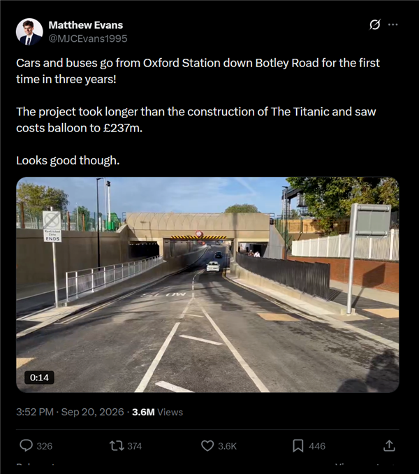 英国花2.37亿英镑修了条地下通道 中国能建世界第一高桥! 第1张 英国花2.37亿英镑修了条地下通道 中国能建世界第一高桥! 第1张